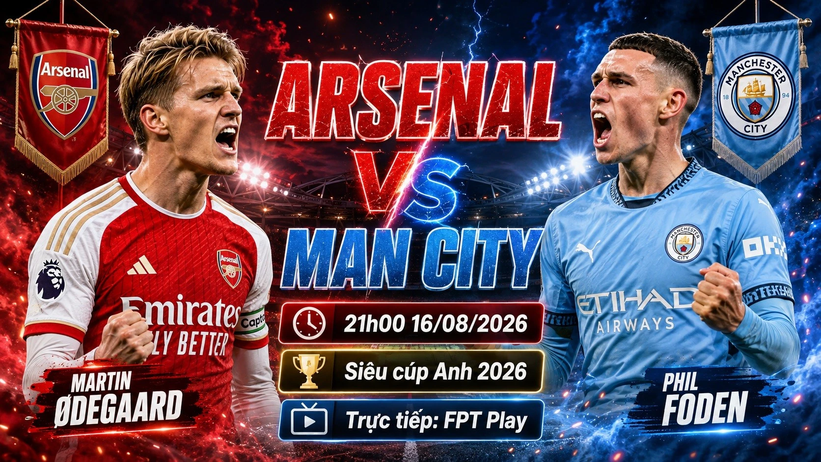 Nhận định Arsenal vs Man City: Siêu cúp Anh 2026 và góc nhìn OK9