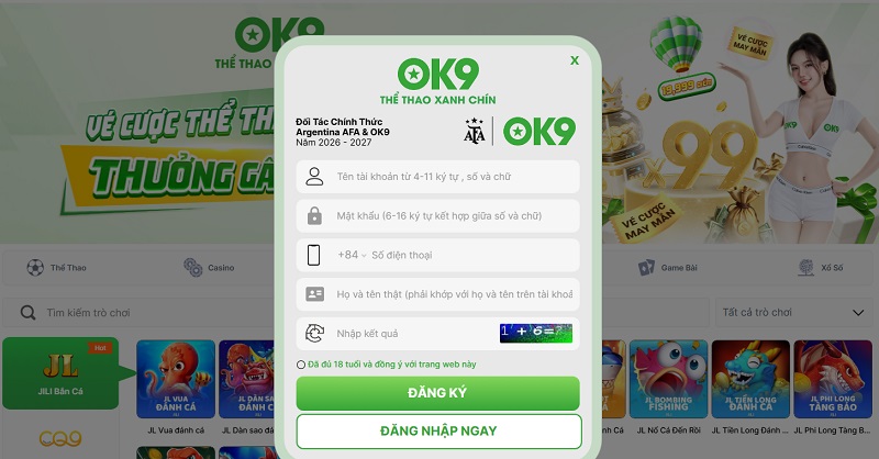 Bắn Cá OK9 - Khám Phá Thế Giới Đại Dương Săn Boss Khủng 2 Hướng Dẫn Đăng Ký Tài Khoản OK9 Chơi Bắn Cá Nhanh Nhất